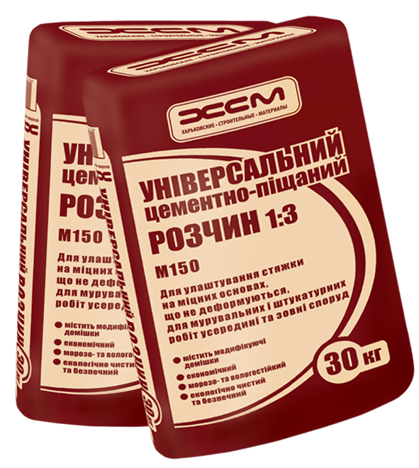 Цементно-песчаная смесь ХСМ 1:3 30 кг.
