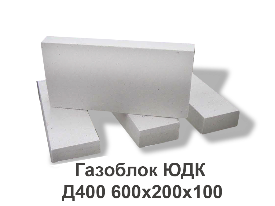 Газоблок ЮДК Д400 600х200х100