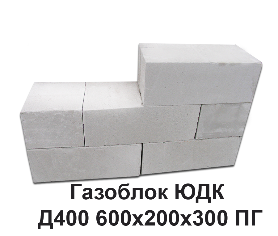 Газоблок ЮДК Д400 600х200х150 